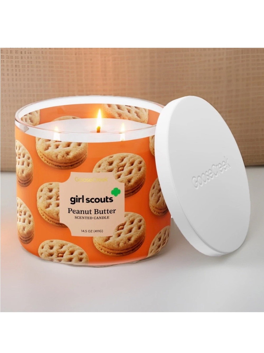 Goose Creek 3-Wick Candle- Girl Scouts Peanut Butter Cookie (14.5 oz)